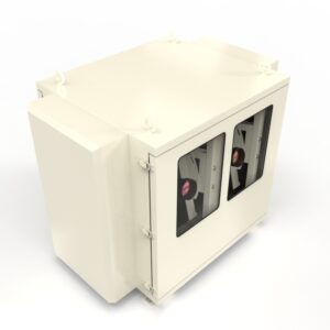 All-Weather IP65 Projector Enclosure for Dual Epson CB-PU Series PU2220B/2216W/2213B full-sealed protection and in portrait mode - Image 5