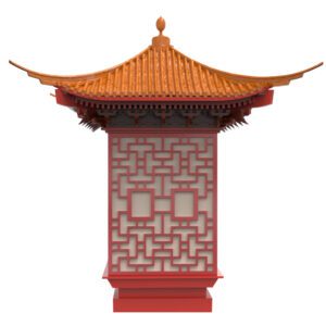 Ancient Architecture-Style Projector Enclosure with Pole Mount - Image 4