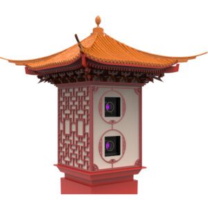 Ancient Architecture-Style Projector Enclosure with Pole Mount - Image 3
