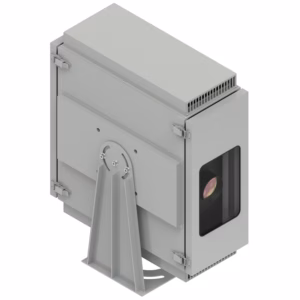 Vertical installation outdoor box for Appotronics AL-FU10K/FU905/FU805/FU715. IP65 rated, 360° mount support, lens stability bracket. Ideal for portrait projection.
