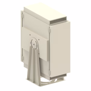 Rugged IP65 outdoor enclosure for Christie iS Series projectors. Waterproof, dustproof, active cooling. Optimized for 3D mapping, architectural projection & large events.