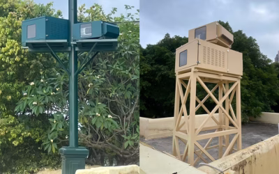 Christie Crimson WU31K & Christie DWU23‑HS Projector Protective All‑Weather Enclosure for Wall 3D Mapping2