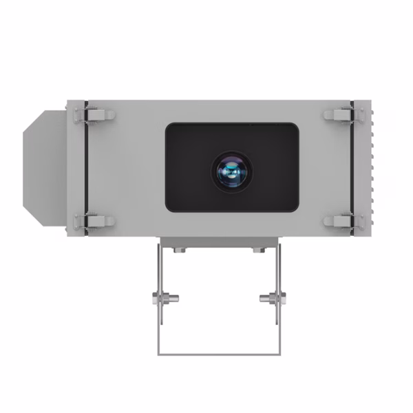 Christie GS Series outdoor projector enclosure. Waterproof, dustproof, thermal-controlled. Protects DWU880/DWU1100/DWU1400-GS.