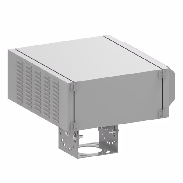 Christie GS Series outdoor projector enclosure. Waterproof, dustproof, thermal-controlled. Protects DWU880/DWU1100/DWU1400-GS.