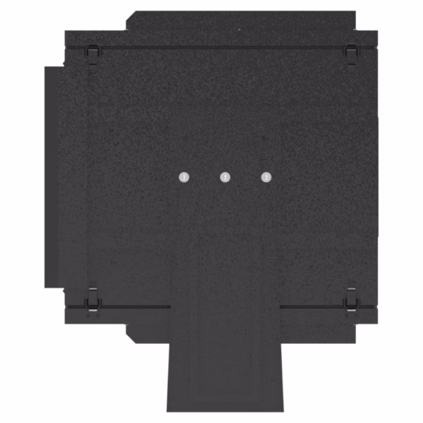 Panasonic PT-MZ20K portrait enclosure mounted on outdoor stage truss with rain hood visible