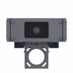 Panasonic PT-MZ20K ground-mounted pole enclosure for projection mapping, Pole-mounted outdoor projector housing for building façade projection, IP65 climate-controlled enclosure on pole for ground installation,Outdoor projector box with pole mounting for architectural mapping