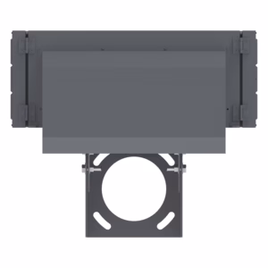 Panasonic PT-MZ20K ground-mounted pole enclosure for projection mapping, Pole-mounted outdoor projector housing for building façade projection, IP65 climate-controlled enclosure on pole for ground installation,Outdoor projector box with pole mounting for architectural mapping