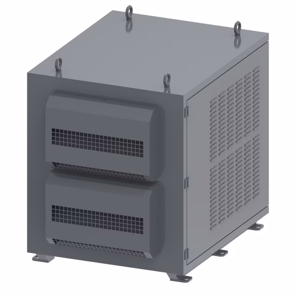 Dual-projector climate control housing for Vivitek DU9900Z & DU9800Z. IP65 waterproof, dustproof, with twin-zone cooling. Ideal for stereo 3D mapping outdoors.
