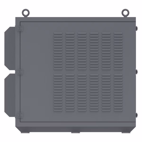 Dual-projector climate control housing for Vivitek DU9900Z & DU9800Z. IP65 waterproof, dustproof, with twin-zone cooling. Ideal for stereo 3D mapping outdoors.