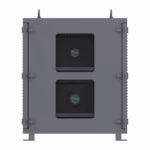 Dual-projector climate control housing for Vivitek DU9900Z & DU9800Z. IP65 waterproof, dustproof, with twin-zone cooling. Ideal for stereo 3D mapping outdoors.